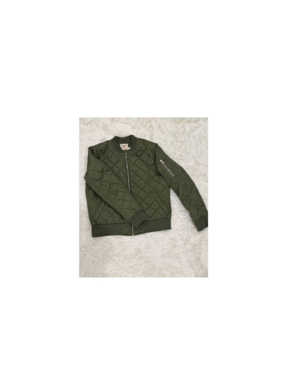 Faded Glory Green Bomber Jacket - Size Large (VGUC) - Picture 2 of 4